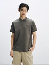 Men's Brown Cooling Polo Shirt with Chest Embroidery